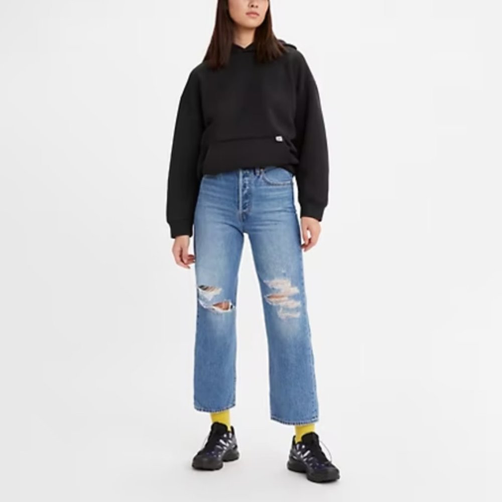 Levi's Ribcage Straight Ankle After Love Ripped Jeans